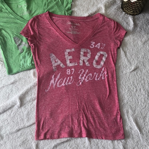 2 aero super soft v-neck tees - Picture 2 of 5